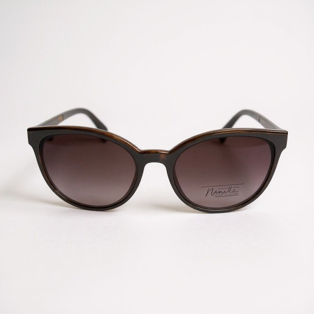 Nanette Lepore White Gold & Tortoise Shell Sunglasses – Brown Gradient Lenses